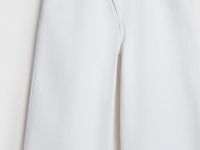 Широкие джинсы с асимметричной застёжкой, Белый