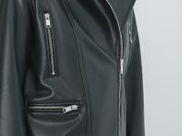 Куртка-косуха из искусственной кожи, Черный