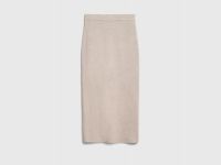 Вязаная юбка миди, Бежевый