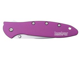 Полуавтоматический складной нож Kershaw Leek, сталь 14C28N, рукоять алюминий, фиолетовый