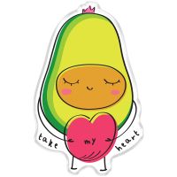 Значок акриловый MESHU "Avocado", 2,3*3,6 см