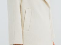 Короткое пальто из шерсти, Бежевый