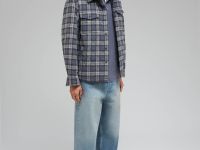 Утепленная куртка-рубашка в клетку