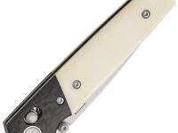 Складной нож Bear & Son Cutlery Lawman, сталь D2, рукоять кость/карбон, белый