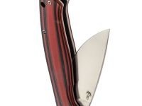 Нож складной Амур, сталь AUS10, рукоять G-10 черно-красная