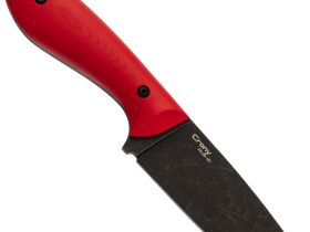 Туристический нож N.C. Custom Crony, сталь AUS-10 BSW, рукоять Red G10, kydex red