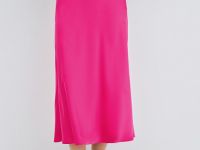 Сатиновая юбка А-силуэта, Розовый