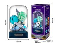 JK2672 Конструктор Голубые цветы в колбе