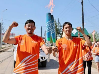 Огонь VIII Международных спортивных игр «Дети Азии» прибыл в Амгинский район Якутии