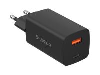Сетевое зарядное устройство Deppa (11435) Wall charger gan 65W 3.0А USB/Type-C (черный)
