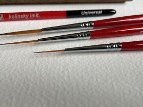 Кисть синтетика имитация колонка №1 лайнер Roubloff "1S44" ручка фигурная