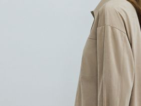 Рубашка из искусственной замши, Бежевый