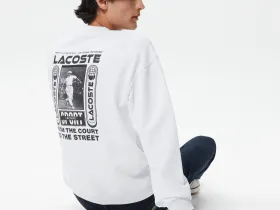 Мужской хлопковый свитшот Lacoste стандартного кроя