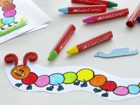 Набор мелков восковых Faber-castell "Jumbo" 12 шт трехгранные в пластиковой коробке