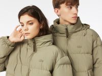 Дутая короткая куртка Lacoste унисекс