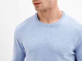 Базовый вязаный джемпер, Голубой