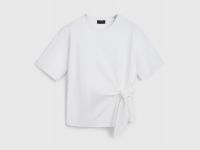 Футболка с декоративным узлом, Белый