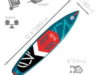 Надувная доска для SUP-бординга ZAP CRUISER 12.6 FUSION