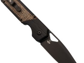 Складной нож Kizer Militaw black сталь Nitro-V, рукоять Black G10/Brown Micarta