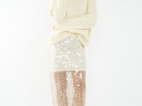 Юбка миди с пайетками, Желтый