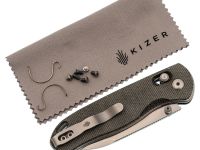 Складной нож Kizer Drop Bear, сталь 154CM, рукоять микарта