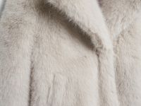 Шуба из искусственного меха для девочек, Бежевый