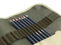 Набор чернографитных карандашей Малевичъ "Graf'Art" 8 шт в пенале-скрутке, оливковый