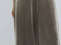 Велюровые брюки с эффектом стирки, Бежевый