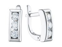 Серьги из белого золота с бриллиантами э4001сг08200954