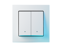 Умный выключатель Sber двухклавишный, белый.