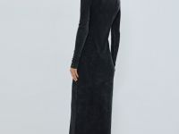 Платье в рубчик с эффектом стирки, Серый