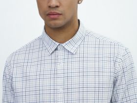 Рубашка в клетку, Белый