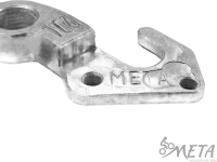 Держатель заднего переключателя "петух" Meta №104 фрезерованный (серебристый)