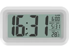Часы-будильник Ritmix CAT-100 с метеостанцией (белый)