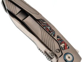 Складной нож Remette Kestrel, сталь S35VN, рукоять алюминий, серый/красный