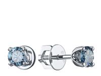 Пусеты из белого золота с бриллиантами э4001пс11102400