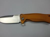 Нож складной LionSteel SR11A OS ORANGE, сталь Uddeholm Sleipner® Satin Finish, рукоять алюминий (Solid®), оранжевый
