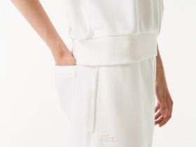 Женская толстовка Lacoste свободного кроя с коротким рукавом