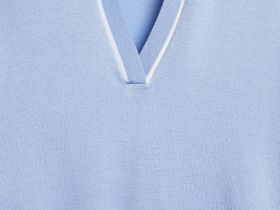 Джемпер-поло с коротким рукавом, Голубой