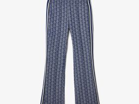 Женские расклешенные спортивные брюки Lacoste с монограммой