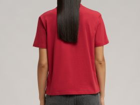 Удлиненная футболка прямого кроя из джерси