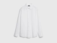 Рубашка из структурной ткани, Белый