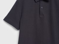 Поло из текстурированной ткани, Серый