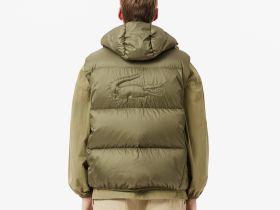 Мужской влагоотталкивающий жилет Lacoste с капюшоном