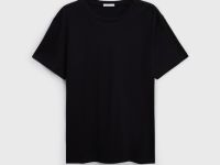 Базовая чёрная футболка из тонкого хлопка Глория Джинс