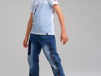 Брюки текстильные джинсовые для мальчиков