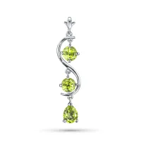 Подвеска из серебра с хризолитами э0611пд01260373