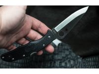 Складной нож Endura 4 - Spyderco C10PBK, сталь VG-10 Satin Plain, рукоять термопластик FRN, чёрный