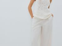 Широкие брюки, Бежевый