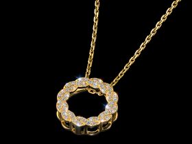 Подвеска из желтого золота с бриллиантами э0301пд09210006